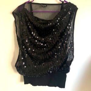 Bebe womens sequin top